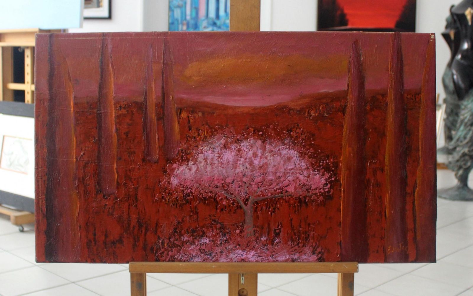 Magdalena Nałęczchildhood Gardens X Xxi Century, Figurative Oil Paintings, Colourful, Landscape2016 photo furniture
