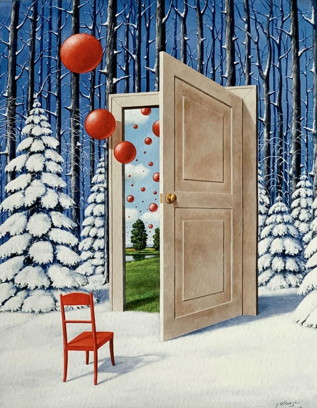 Rafał Olbińskiballoons. Limited Edition Print Surreal Established Polish Artist2024