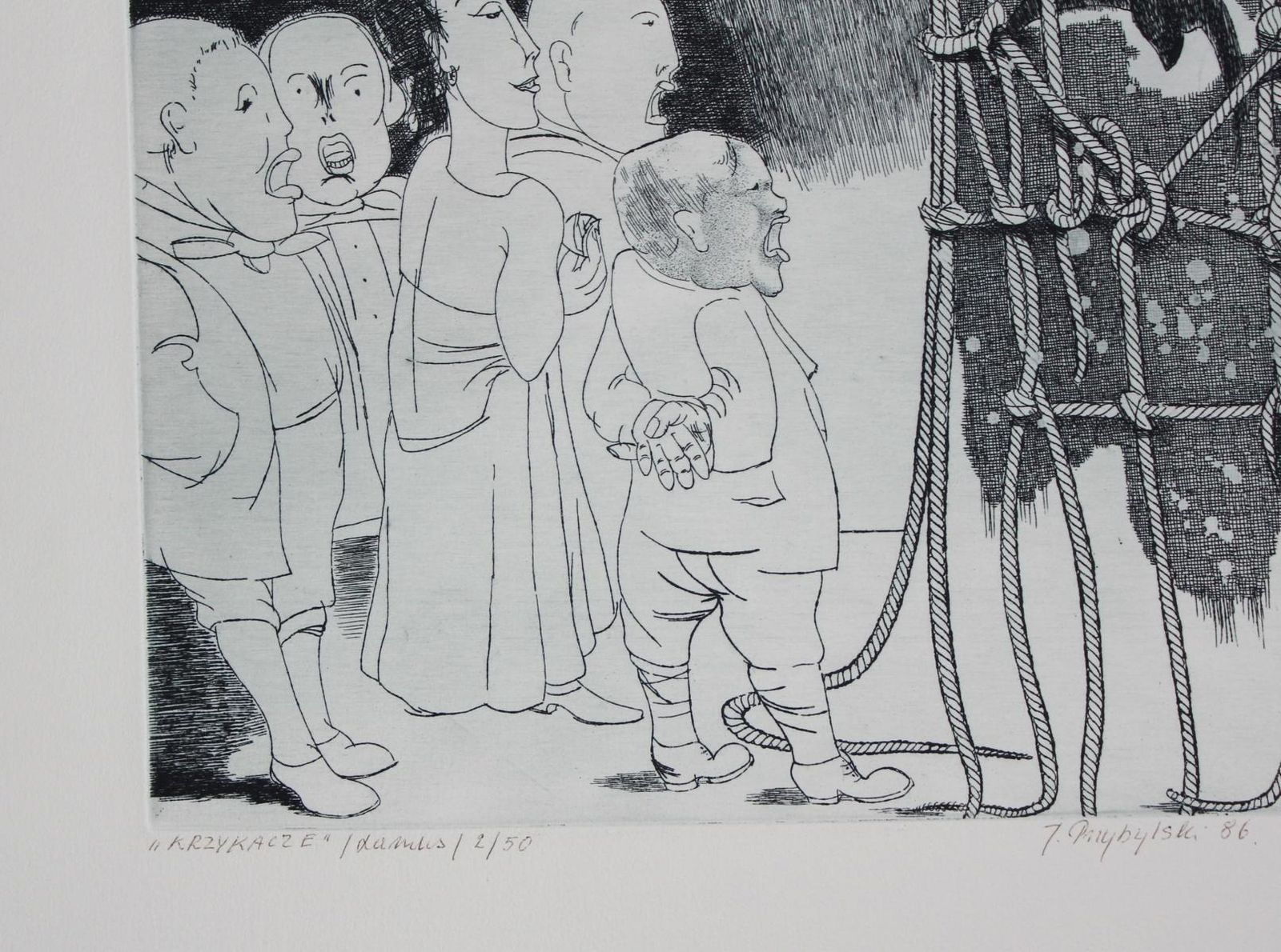 Janusz Przybylskiscreamers   XX Century, Black And White, Figurative Print1986 photo Art
