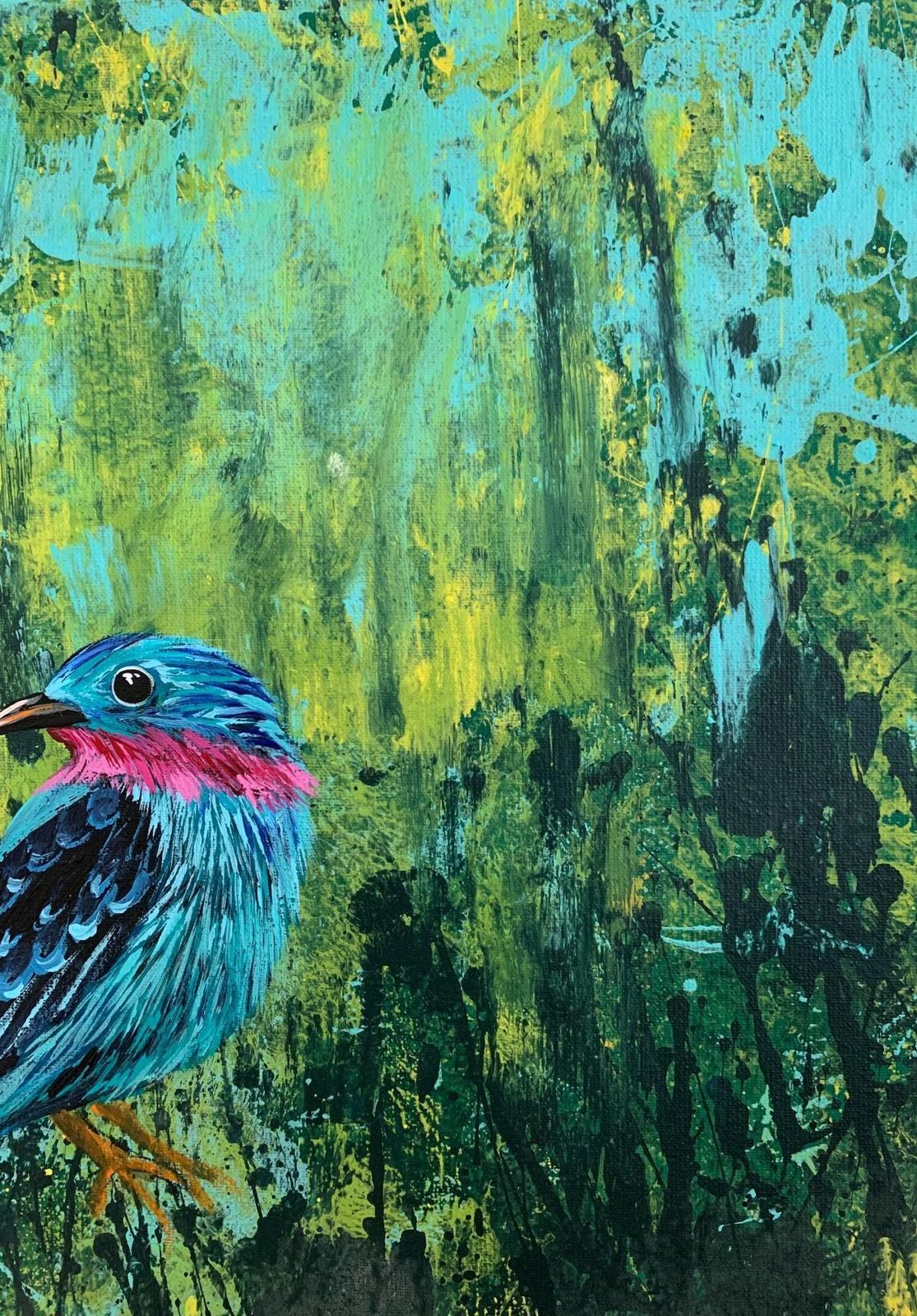 Magdalena Nałęczgardens Of Delight 33   Figurative Acrylic Painting Animals Bright Colours Birds2021 photo 680.0