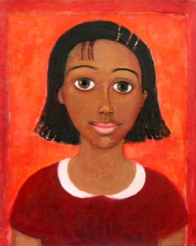 Marlena Nizioportrait   Xxi Century, Oil Figurative Painting, Red2007