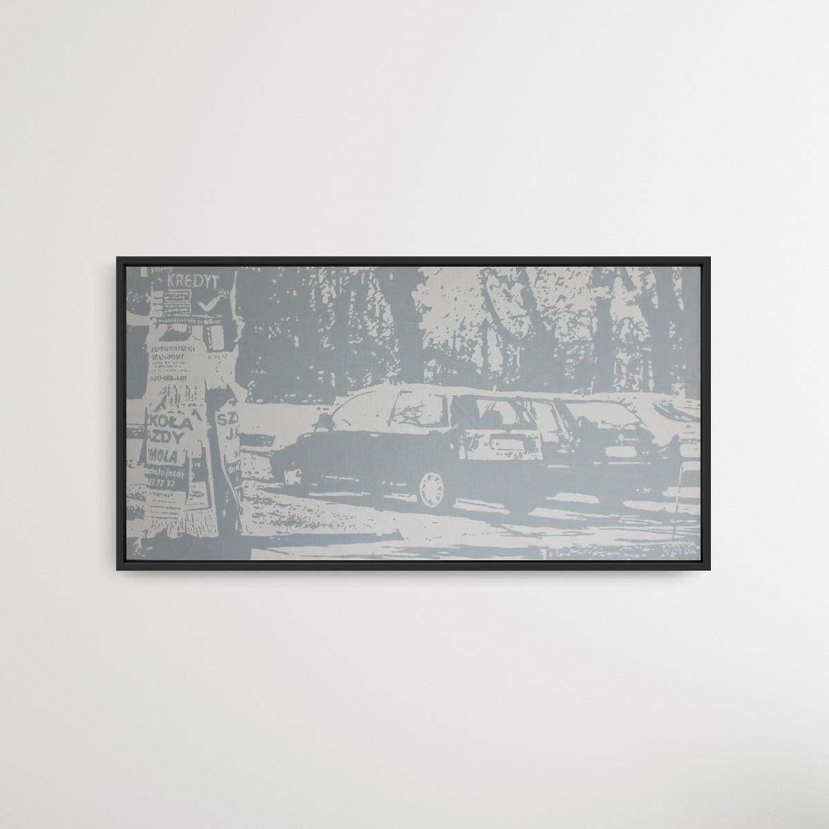 Joanna Woydawarsaw   Xxi Century, Contemporary Oil Painting, City View, Monochromatic2017 photo vintage