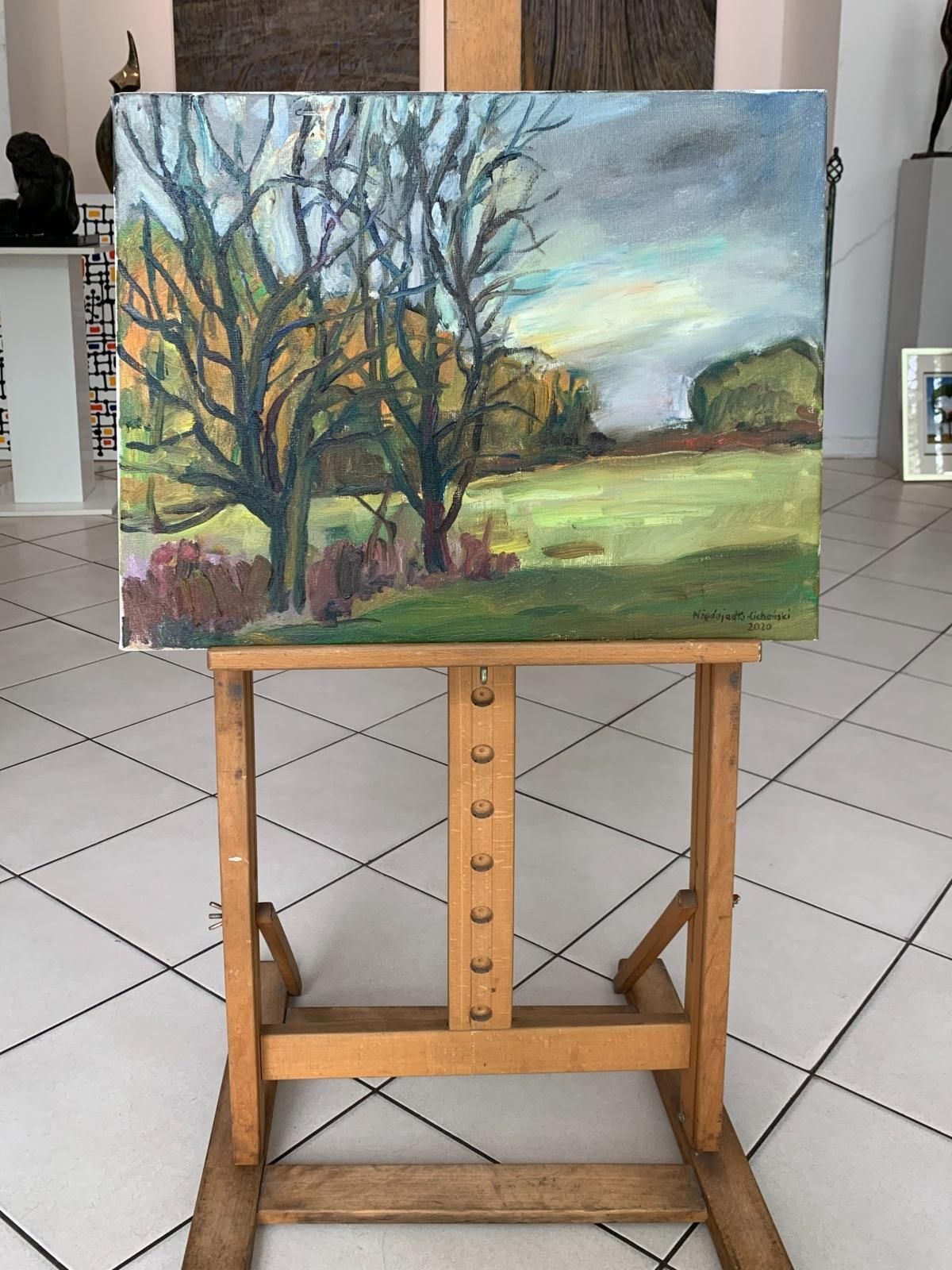 Marek Niedojadłobefore A Storm. Figurative Oil Painting, Colourful, Ladnscape, Polish Artist2020 photo furniture