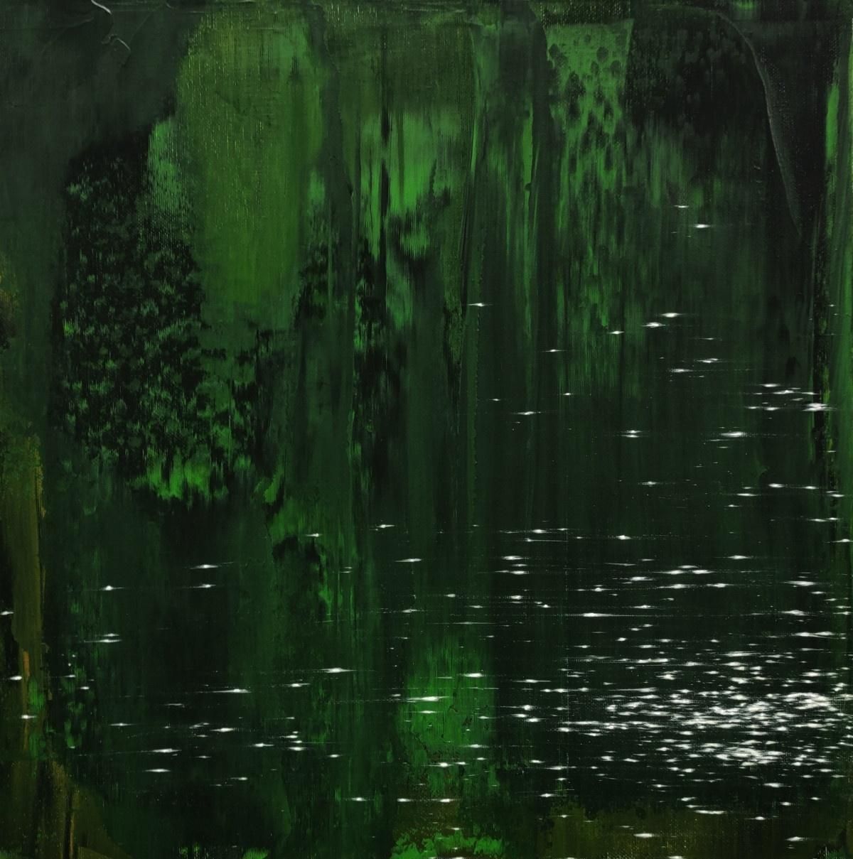 Tomek Mistaka Light. Acrylics Painting, Abstract, Monochromatic, Polish Artist2023