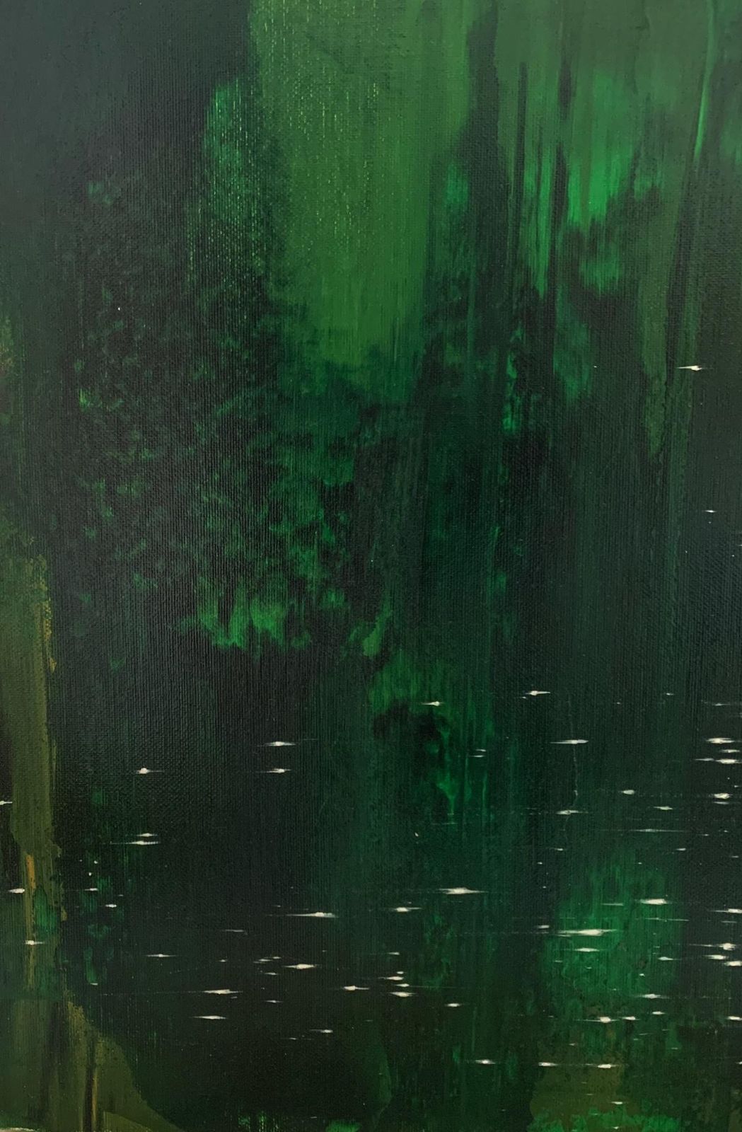 Tomek Mistaka Light. Acrylics Painting, Abstract, Monochromatic, Polish Artist2023 photo furniture