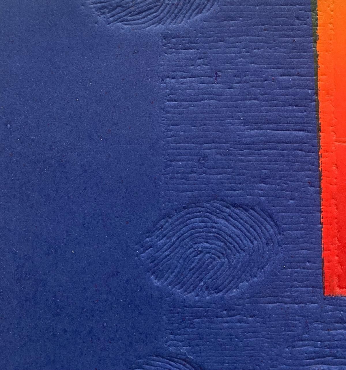Ryszard Gieryszewskisigns 1. Linocut, Embossed Print, Op Art, Abstract Print, Colorful, Polish Art1992 photo vinterior