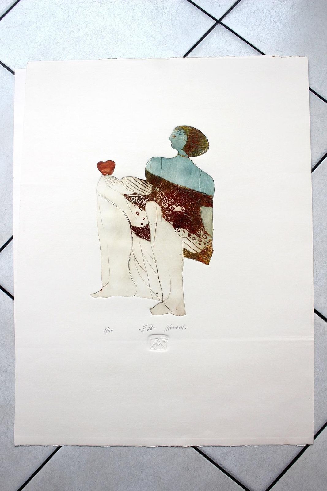Marinko Jelacaeve   Xxi Century, Figurative Print, Colourful, Earth Tones2016 photo furniture