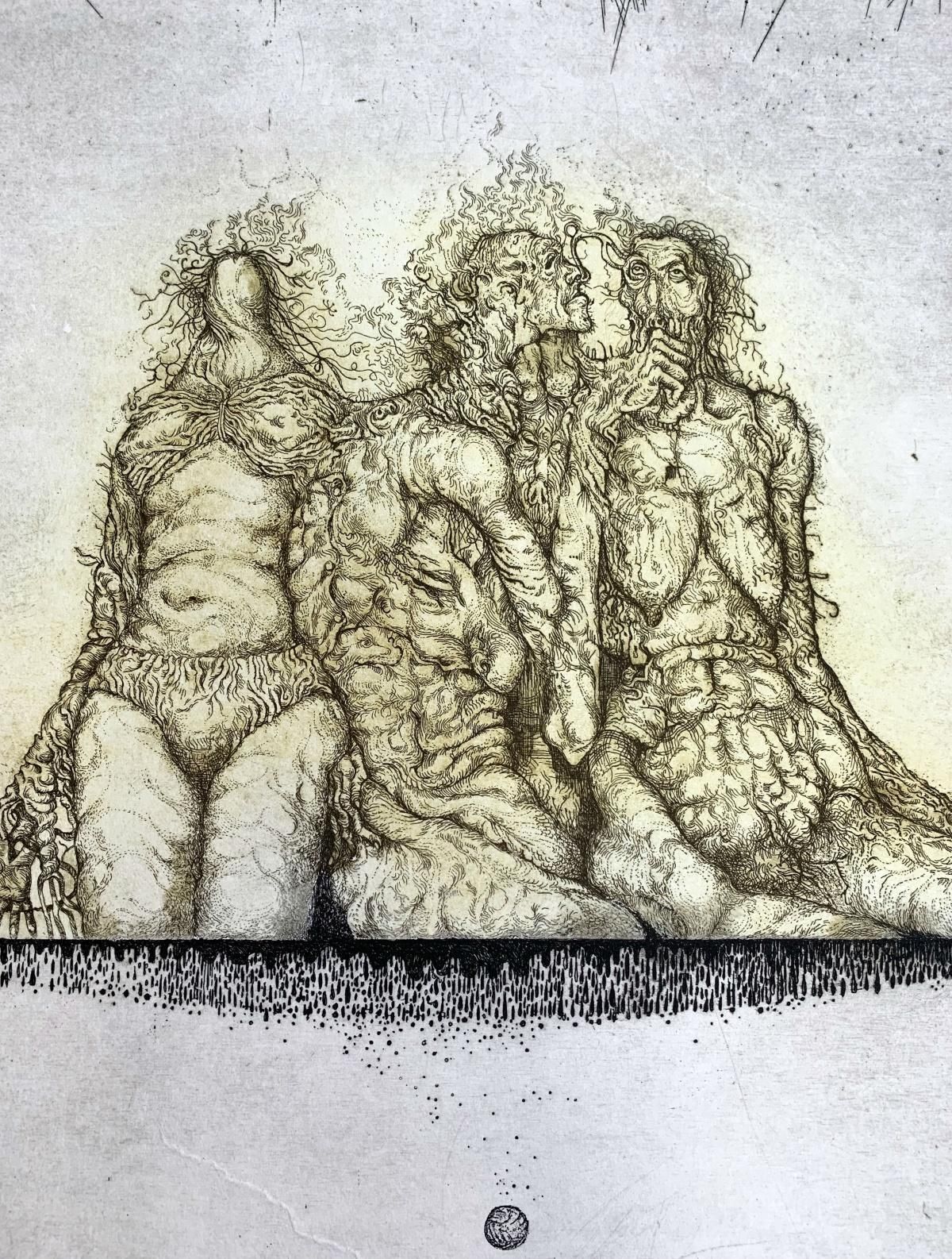 Leszek Rózgapermeation I   XX Century, Figurative Etching Print, Surrealism1968 photo vinterior
