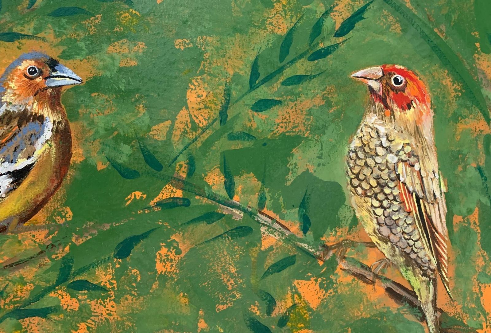 Magdalena Nałęczgardens Of Delight 27   Figurative Acrylic Painting Animals Bright Colours Birds2021 photo 723.0