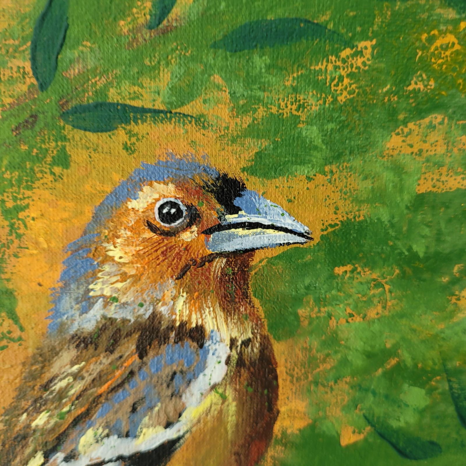 Art Magdalena Nałęczgardens Of Delight 27   Figurative Acrylic Painting Animals Bright Colours Birds2021 photo