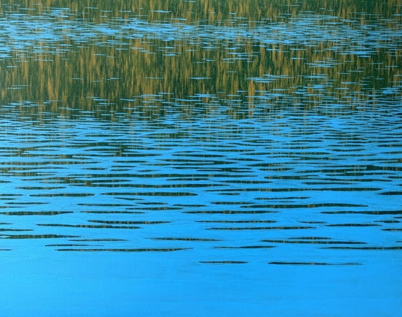 Tomek Mistaknoise. Acrylics Painting, Waterscape & Abstract, Green & Blue, Polish Artist2023 photo for sale