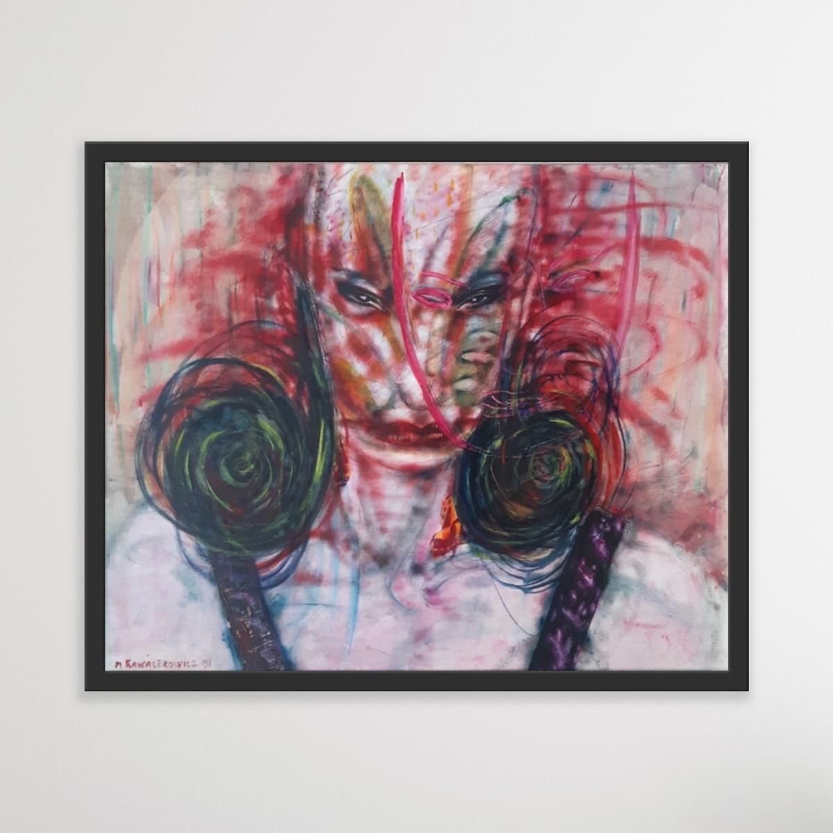 Marzena Kawalerowiczuntitled   Contemporary Polish Art, Expressionistic Portrait, Abstraction1991 photo for sale