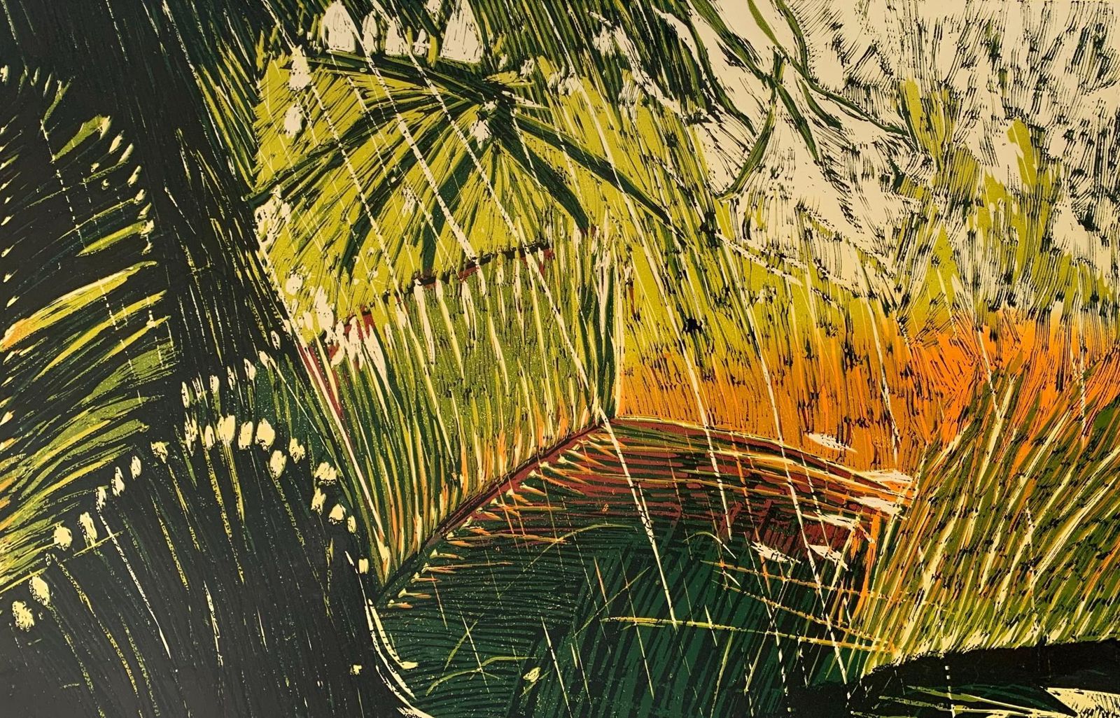 Marta Garbaczewskaforest   Contemporary Linocut, Flora, Nature, Polish Artist, Young Art2015 photo for sale