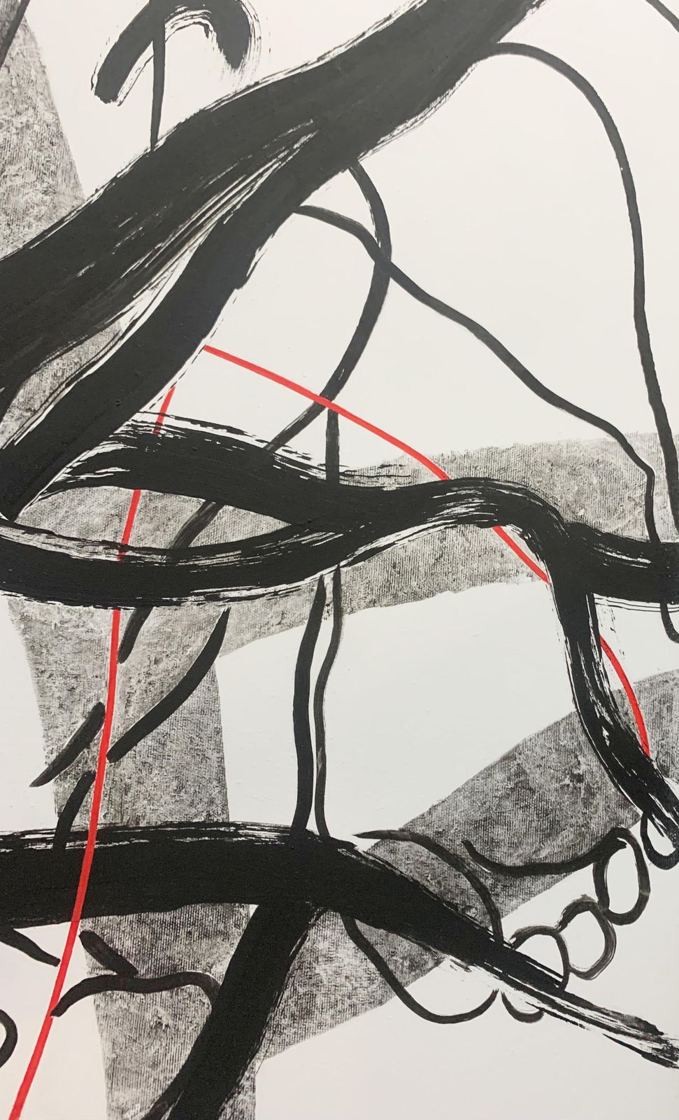 Luiza Kasprzykpermeation. 21th Century, Young Artist, Black And White Painting, Polish Art2022 photo Art