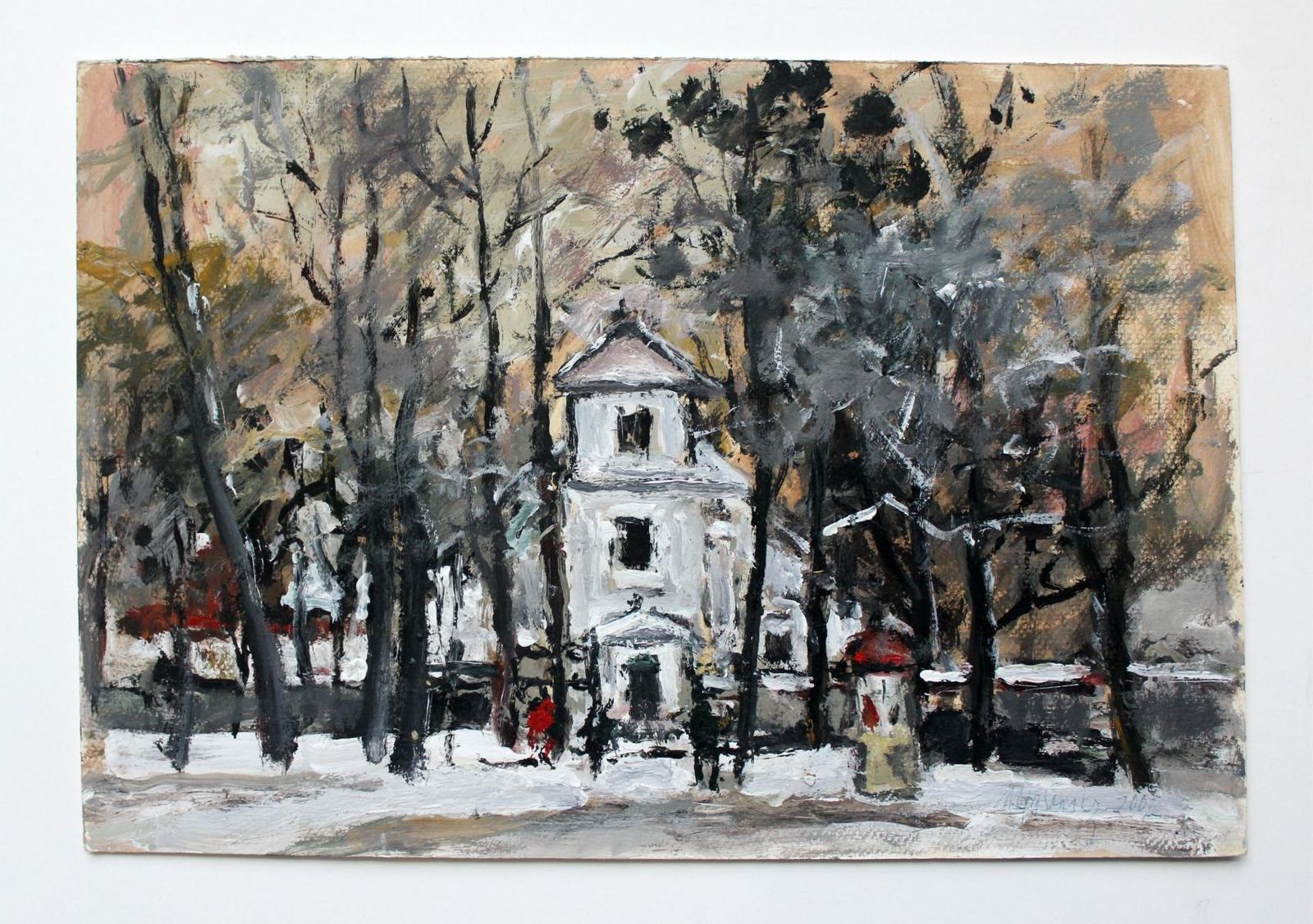 Magdalena Spasowiczsuburban View   Xxi Century, Oil On Cardboard, Figurative, Landscape2002 photo furniture
