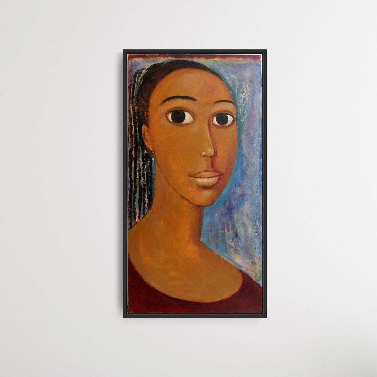 Marlena Nizioportrait   Xxi Century, Afro American  Oil Figurative Painting, Unknown photo vinterior