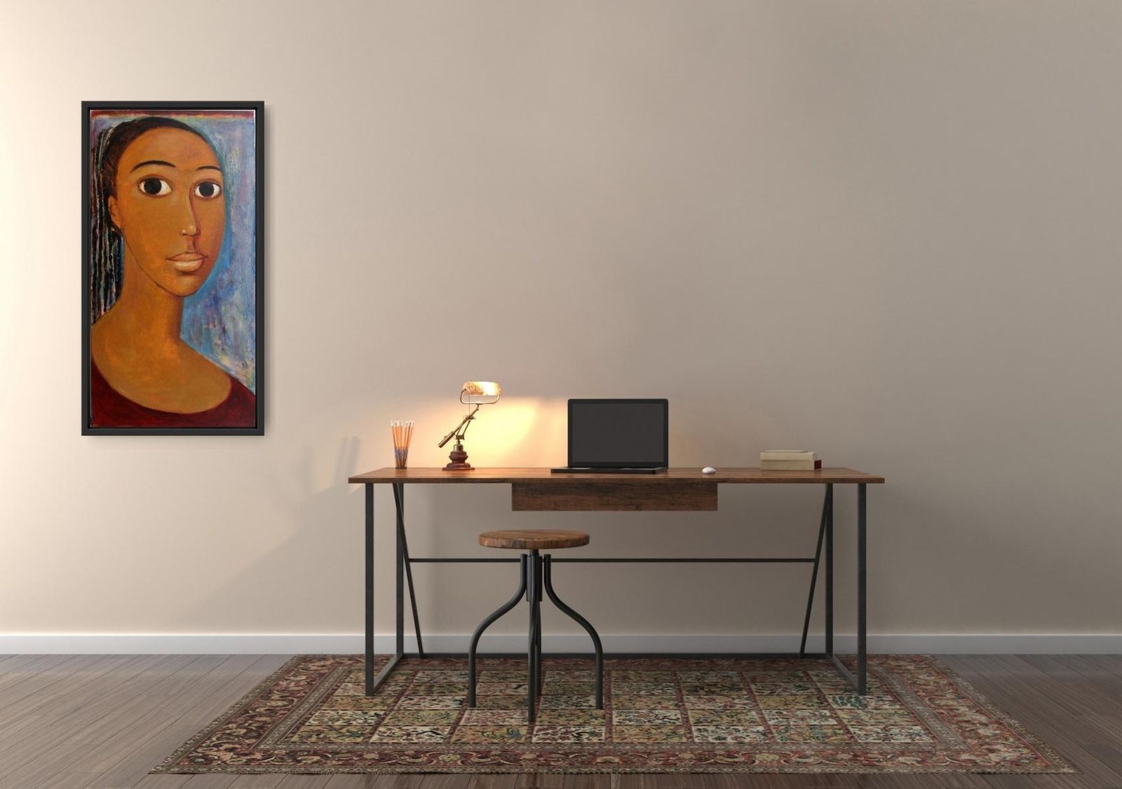 Marlena Nizioportrait   Xxi Century, Afro American  Oil Figurative Painting, Unknown photo buy