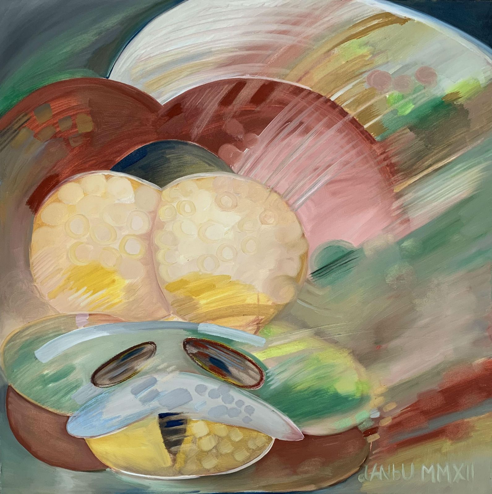 Dana Buchelinsectum   Xxi Century, Oil Colourful Painting, Insects, Abstraction2012