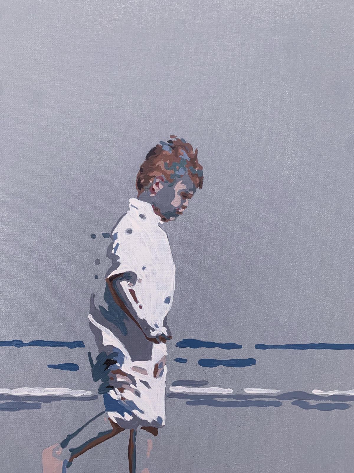 Joanna Woydaa Walk. Figurative Acrylic Painting, Minimalism, Pop Art, Polish Art2024 photo furniture