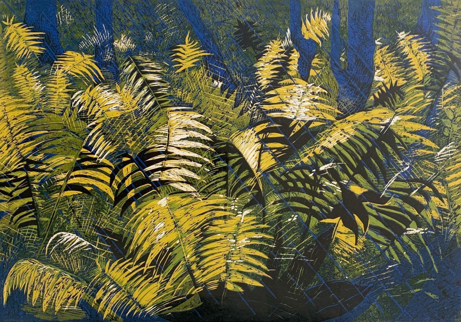 Marta Garbaczewskaforest 8   Contemporary Linocut, Flora, Nature, Polish Artist, Young Art2016