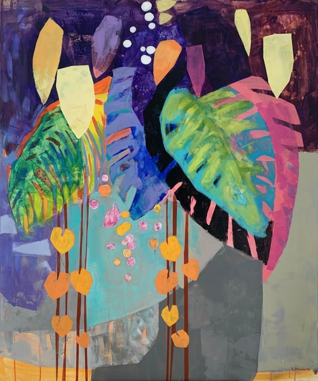 Anna Masiul Gozdeckajungle And Its Sparkle    Contemporary Abstract Painting Acrylics, Polish Artist2022