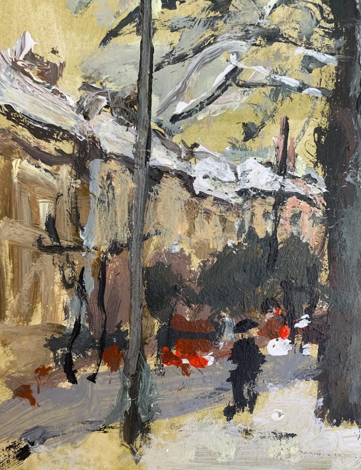 Magdalena Spasowiczwarsaw. Oil On Cardboard, Figurative, Landscape, Cityscape, Polish Art1999 photo vinterior