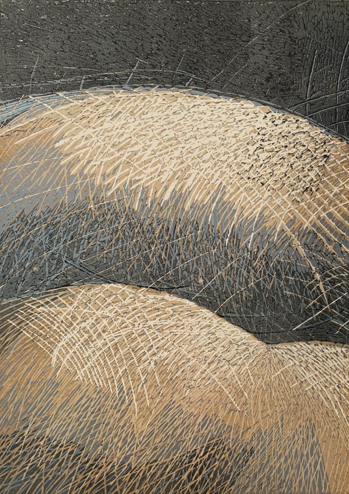 Marta Garbaczewskanude 12    Diptych, Contemporary Linocut, Polish Artist, Young Art2011 photo furniture