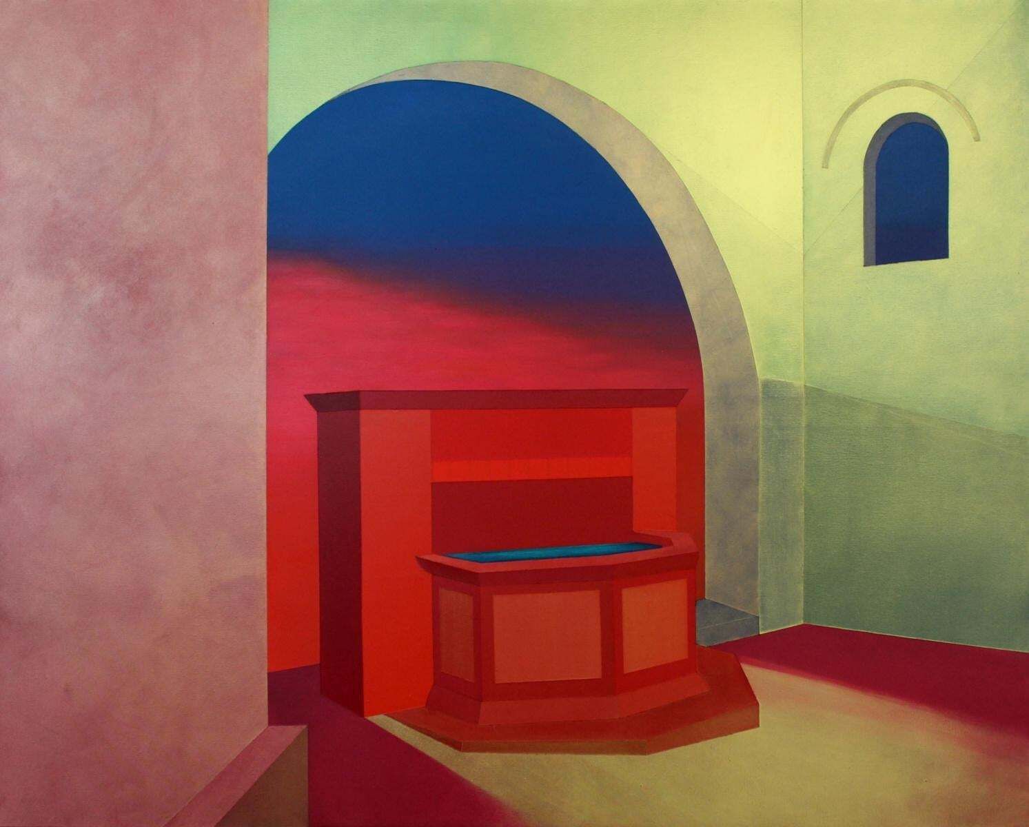 Marta Rynkiewicza Source   Xxi Century, Contemporary Acrylic Architecture Painting, Colorful2015
