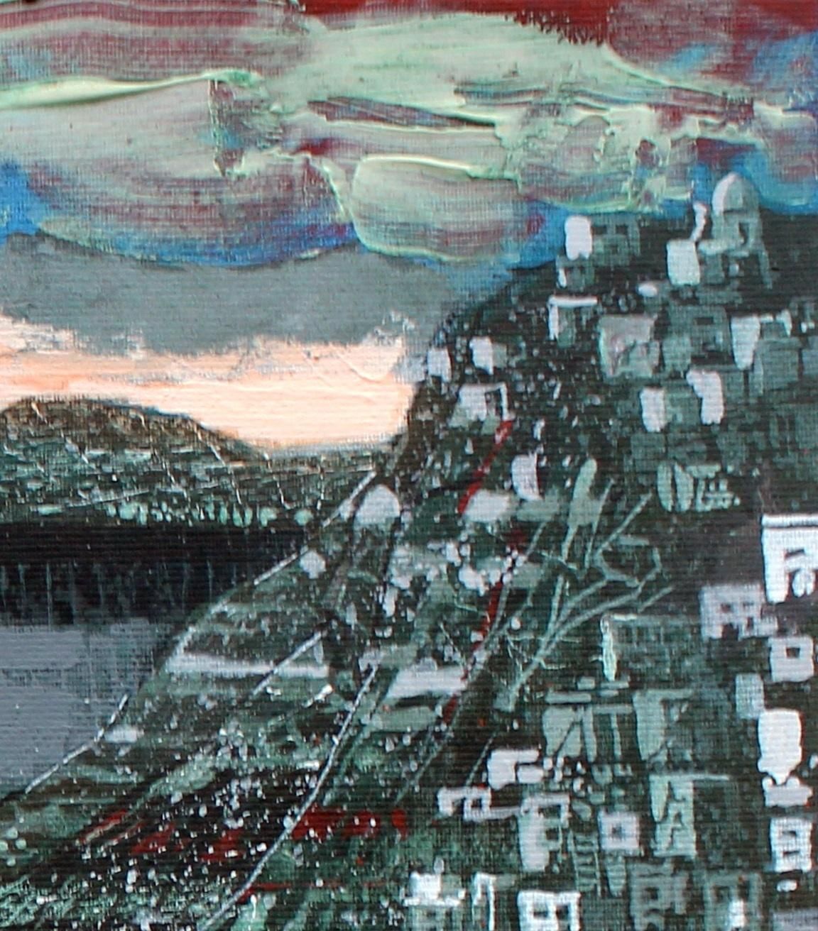 Andrzej Borowskia Steal See. 21st Century, Landscape, Acrylic Painting, Polish Artist2017 photo for sale