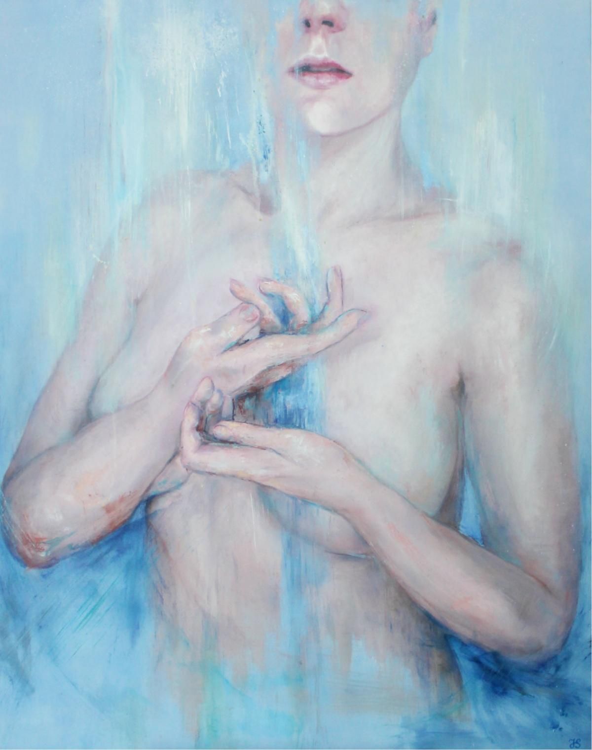 Joanna Sokolowskaenergy. Contemporary Figurative Realistic Acrylic On Canvas Painting, Nude2017