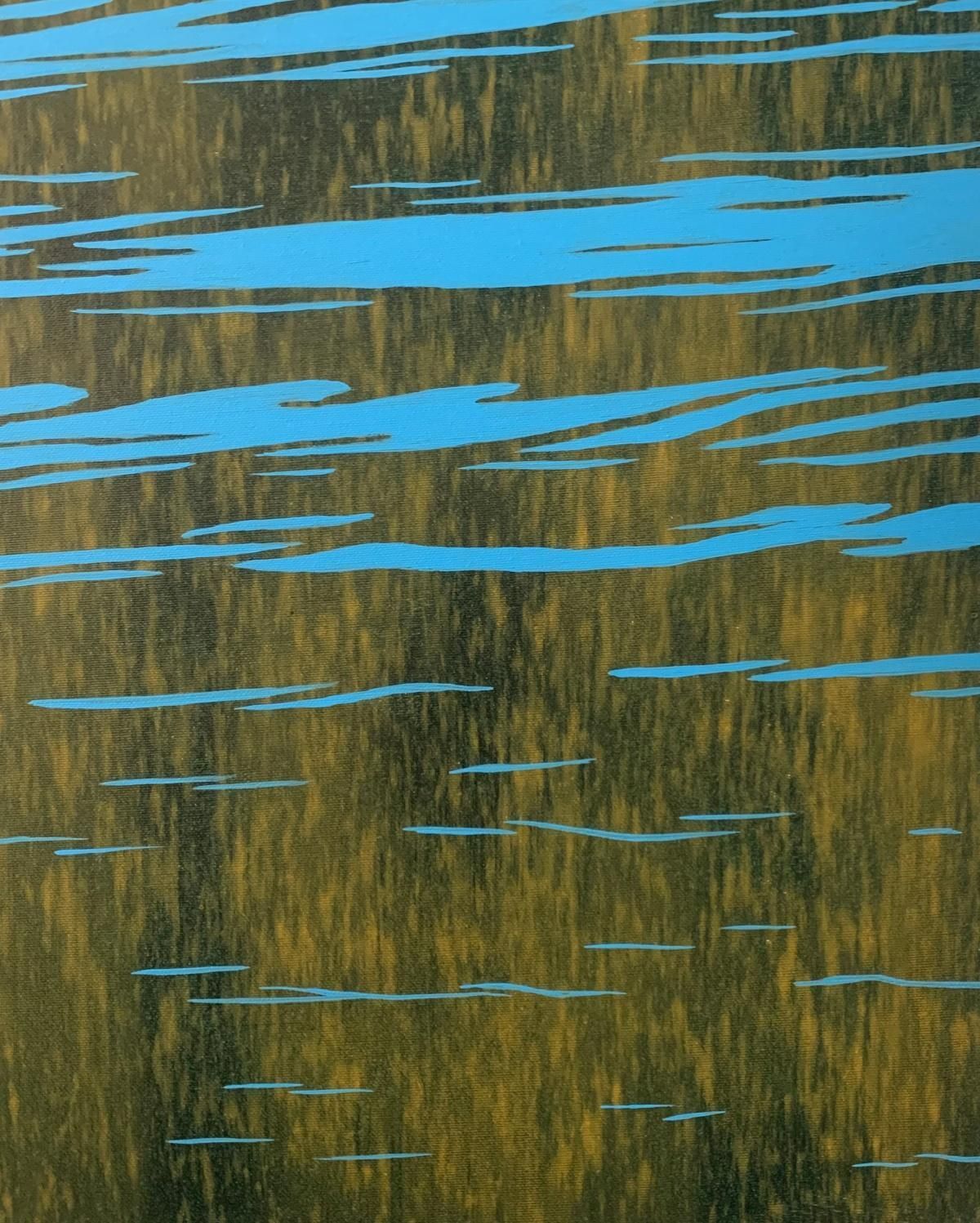 Tomek Mistaknoise 2.10. Contemporary Landscape Painting, Acrylic, Abstract, Polish Art2023 photo furniture
