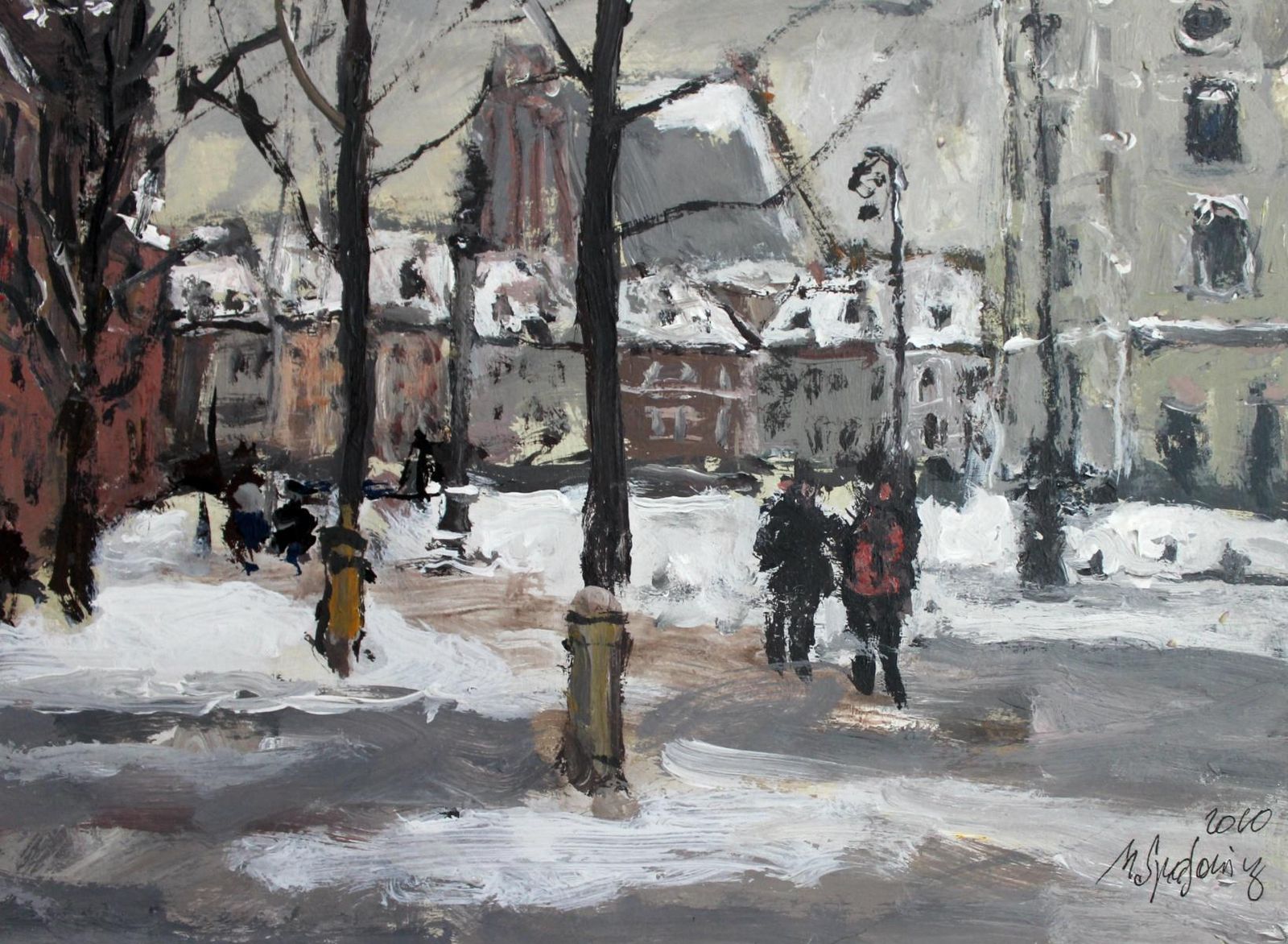 Magdalena Spasowiczwarsaw Krakowskie Przedmieście   Oil Painting, Figurative, Landscape, Muted2010 photo for sale