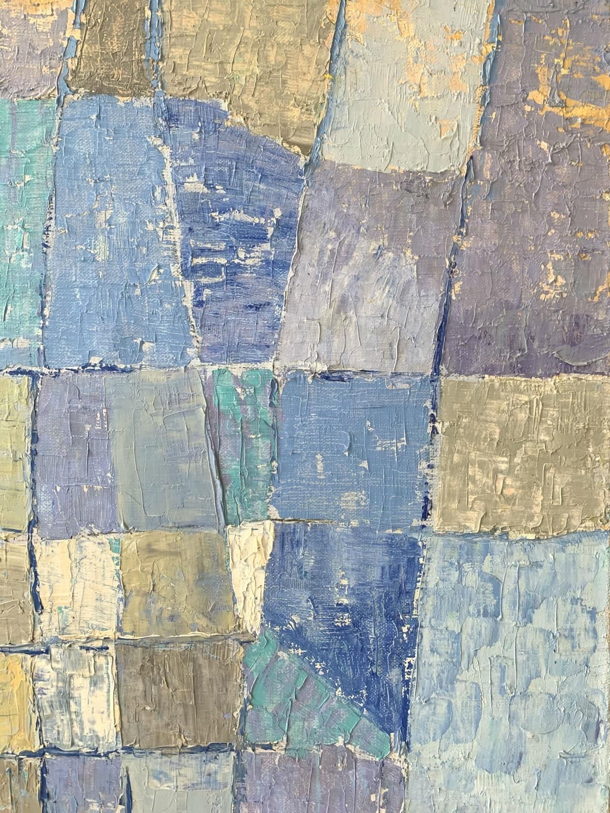 Ellis Ostrowskablues Abstraction   Xxi Century, Contemporary Oil Abstract Painting2005 photo furniture