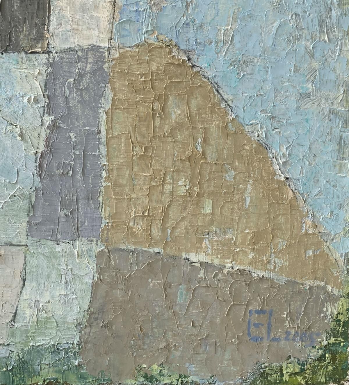Ellis Ostrowskablues Abstraction   Xxi Century, Contemporary Oil Abstract Painting2005 photo buy