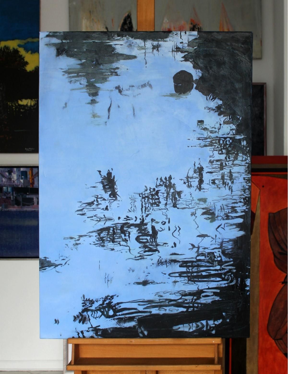 Izabela Kitasubmerged View Ix   Xxi Century, Contemporary Acrylic Landscape Painting2017 photo furniture