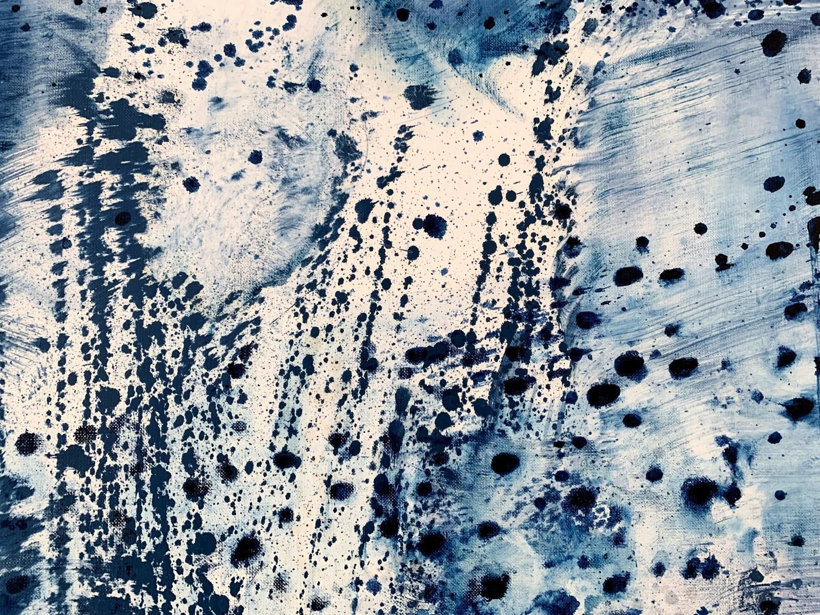 Piotr Butkiewicza Journey   Gestural Abstraction, Blue, White, Modern Art2021 photo 1531.0