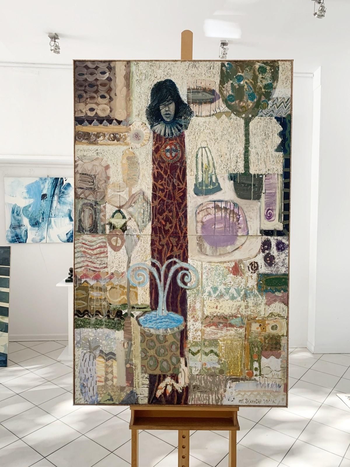Michal Sikorskiruler's Scream   Contemporary Abstract, Figurative Acrylic Painting, Textured2006 photo furniture
