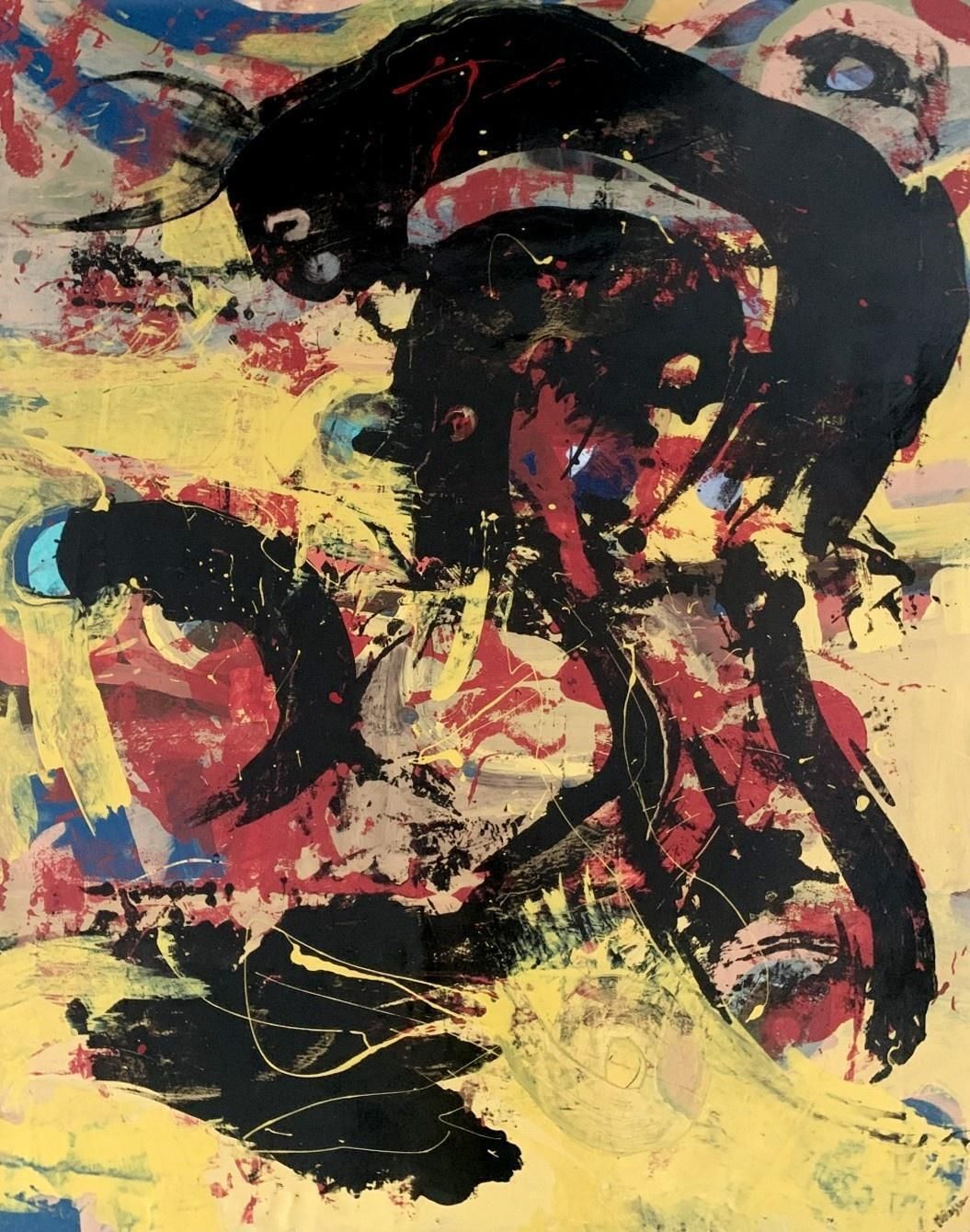 Monika Rossaabstraction. Contemporary Abstract Oil Painting, Colorful, Dynamic, Polish Art2023