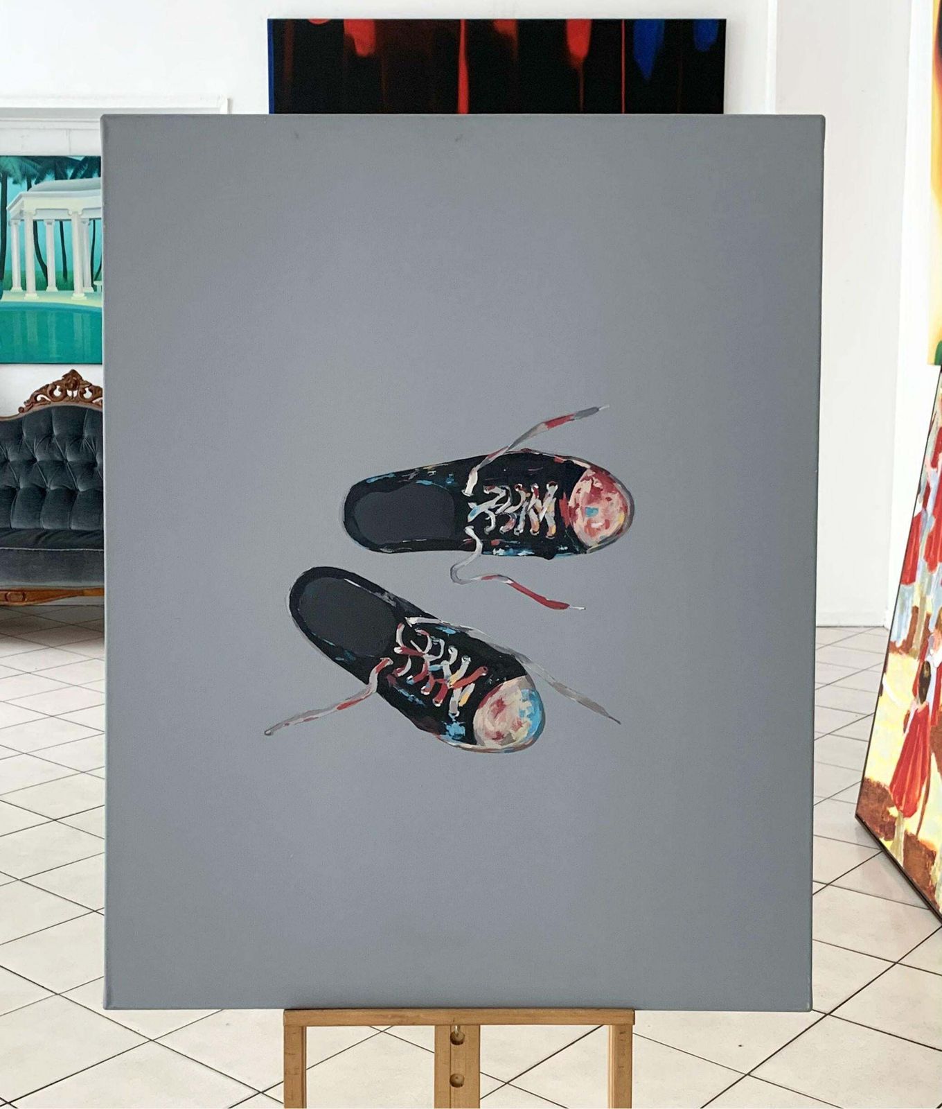 Tomasz Kozlowskitrainers   Contemporary Figurative Oil Painting, Minimalistic, Fashion2012 photo furniture