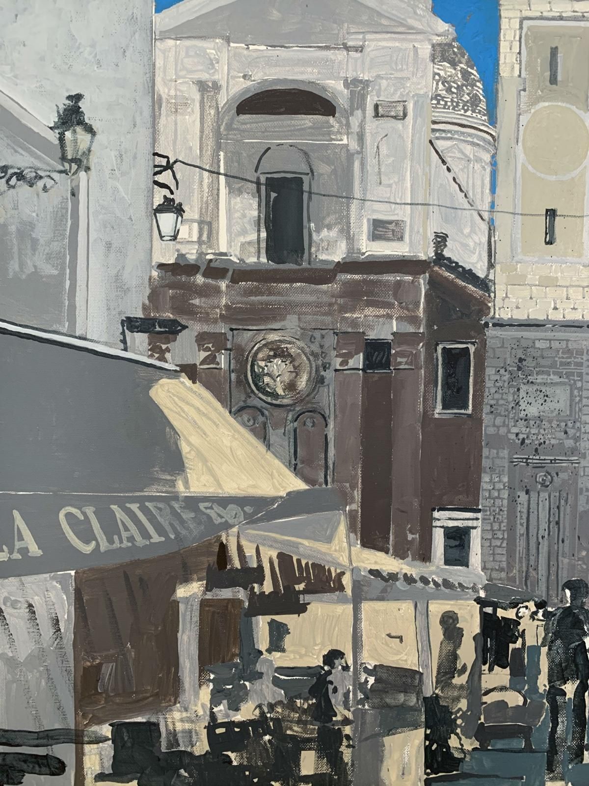 Andrzej Borowskinice II   Xxi Century, Contemporary Acrylic Painting, Landscape, City View2019 photo furniture