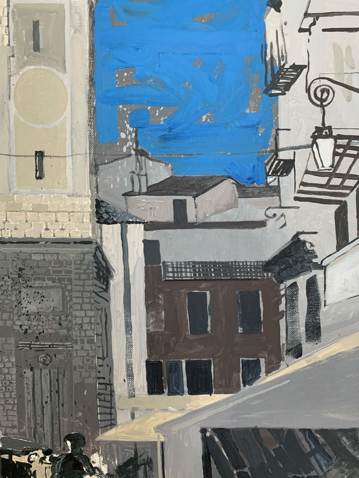 Andrzej Borowskinice II   Xxi Century, Contemporary Acrylic Painting, Landscape, City View2019 photo Art