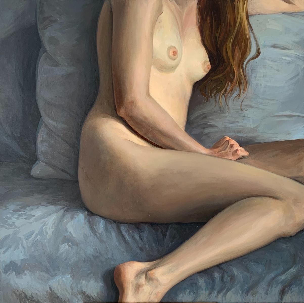Agnieszka Staak Janczarskanude    Figurative Oil Realistic Painting, Polish Young Artist2021