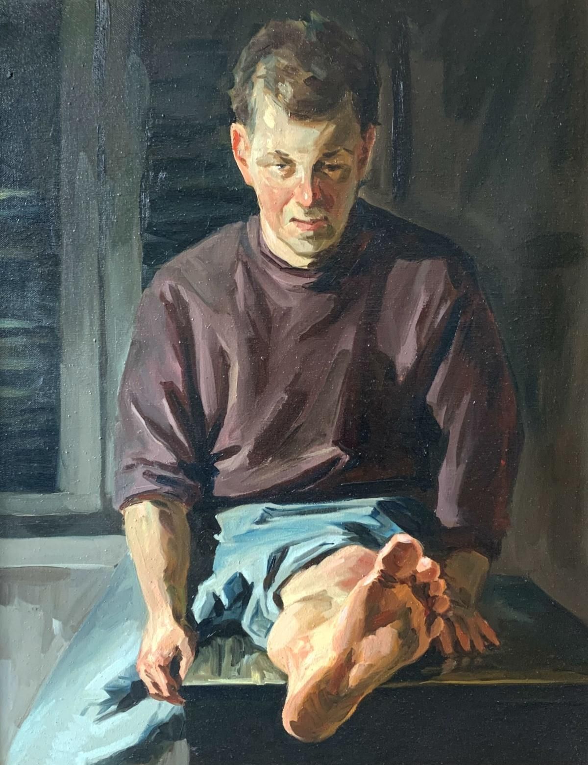 Janusz Szpyta Toe   Contemporary Portrait Oil Painting, Realistic, Polish Artist2004