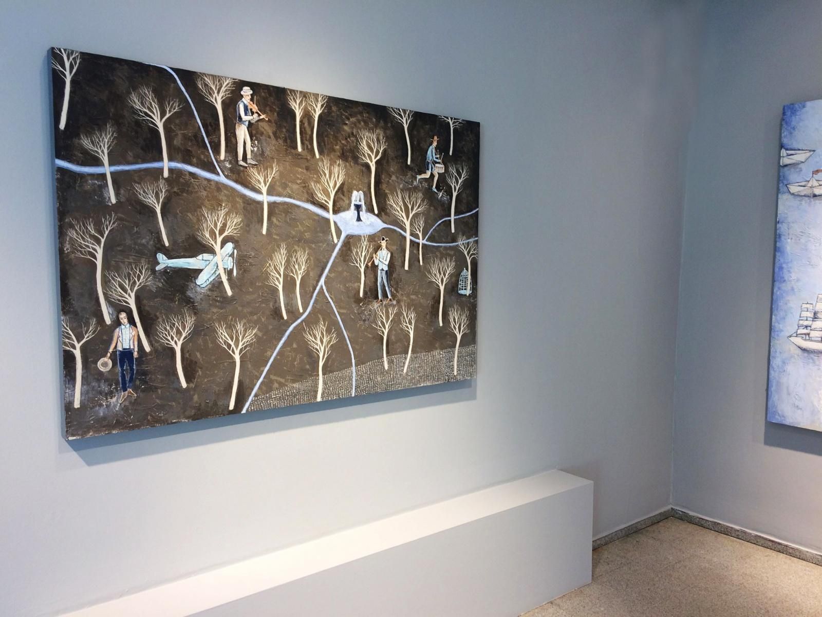 Józef Chyżythe Source   Contemporary Figurative Painting, Dark Colors, Xxi Century2018 photo furniture