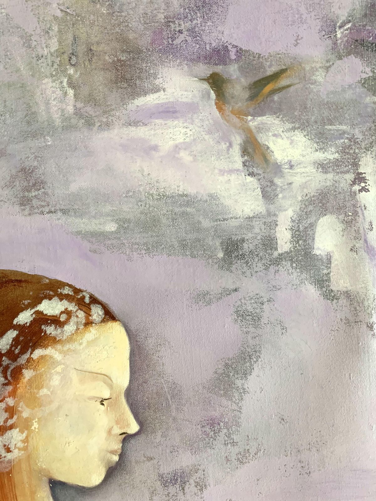 Monika Rossaa Dance   Contemporary Figurative Oil Painting, Bright Colors, Purple2014 photo 2296.0