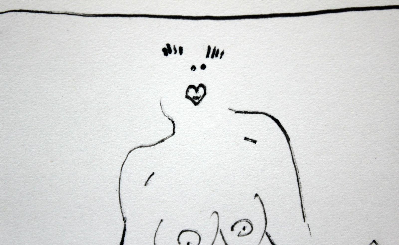 Agnieszka Zakrzewskauntitled   Xxi Century, Contemporary Figurative Ink Drawing, Female Nude2011 photo furniture