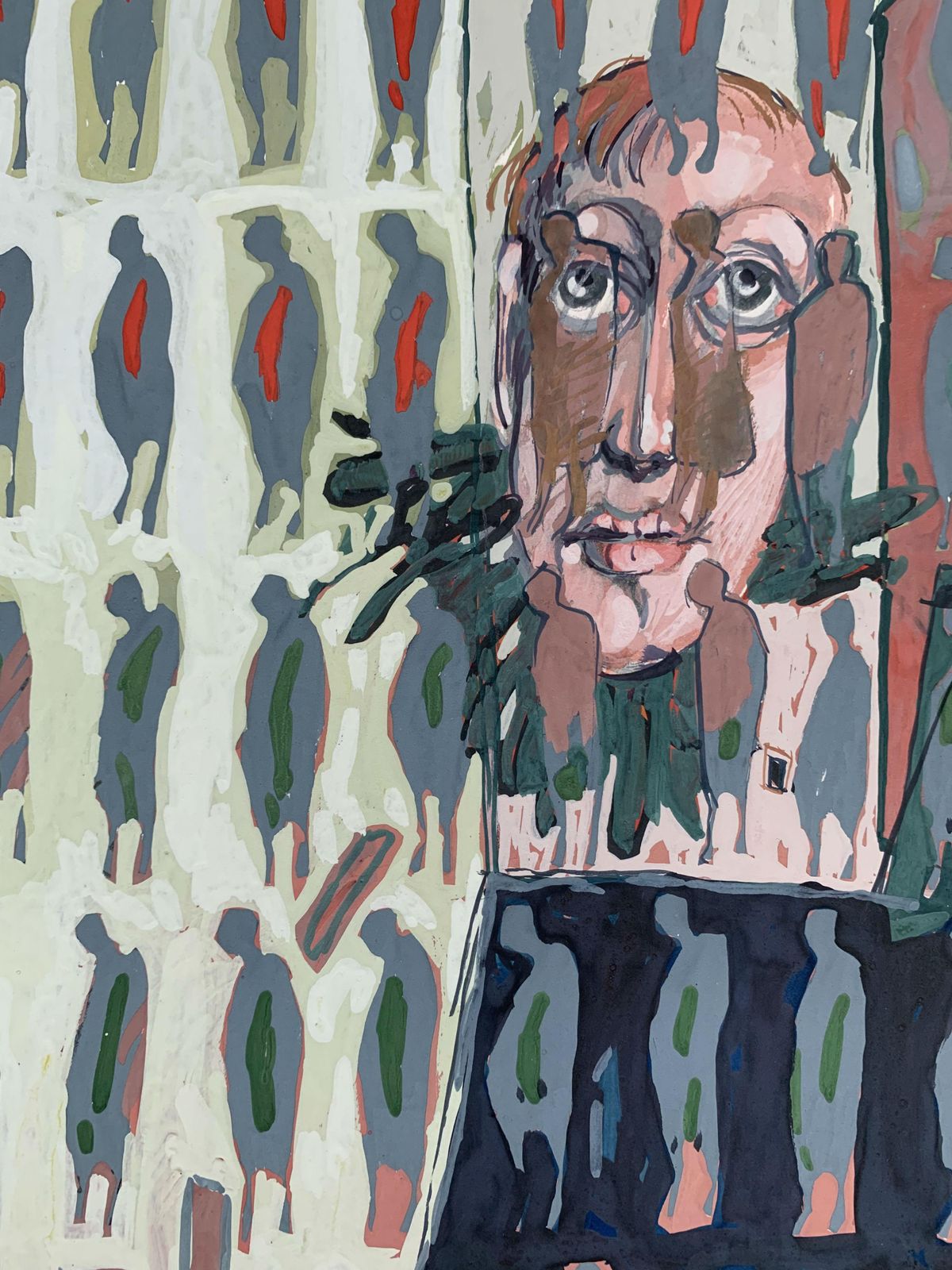 Aleksander Grzybeka Memories   Xxi Century, Gouache Painting, Figurative, Portrait2005 photo for sale