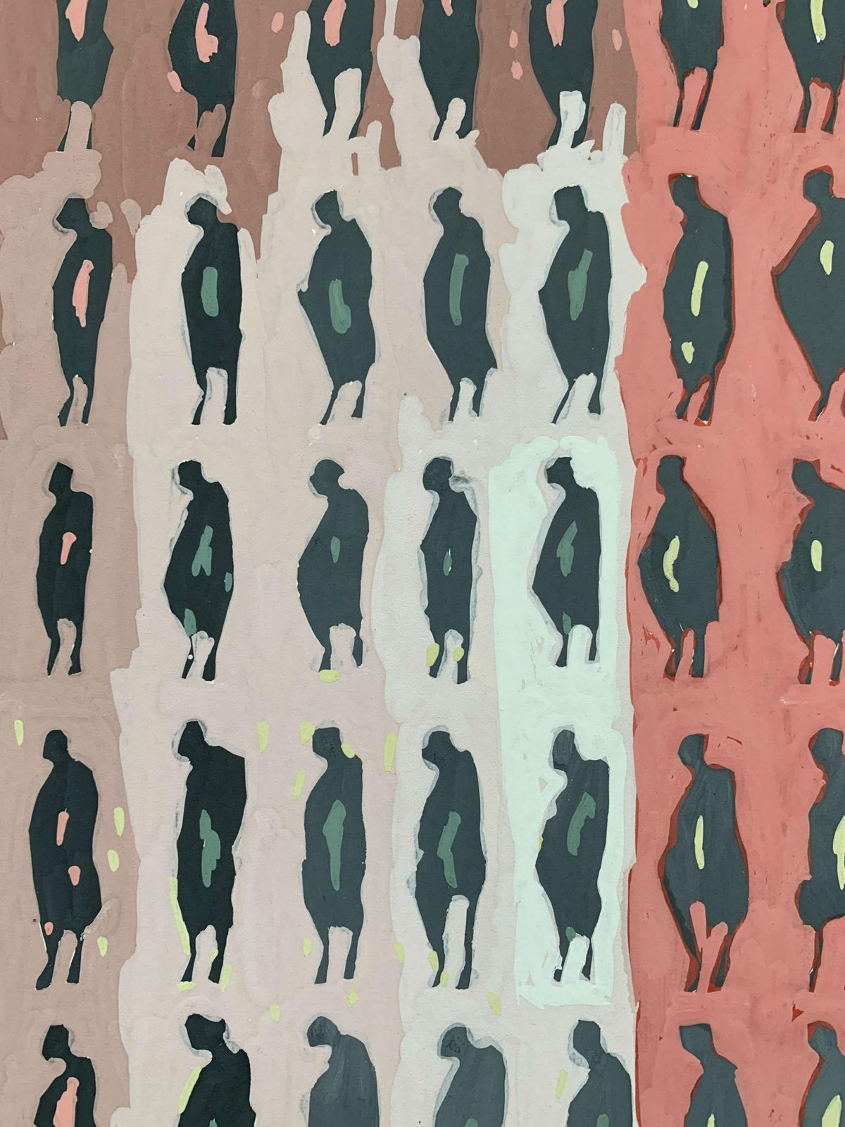 Aleksander Grzybekall Blocks City   Xxi Century, Gouache Painting, Figurative, Portrait2005 photo for sale