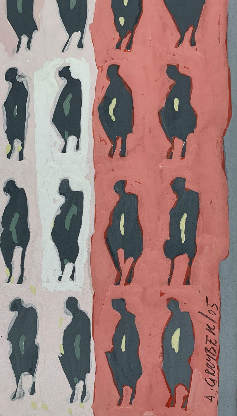 Aleksander Grzybekall Blocks City   Xxi Century, Gouache Painting, Figurative, Portrait2005 photo Art