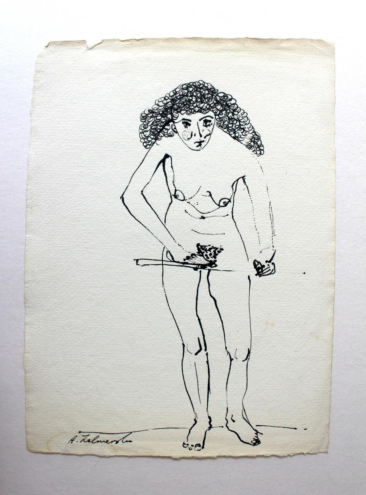 Agnieszka Zakrzewskauntitled   Xxi Century, Contemporary Figurative Ink Drawing, Nude2011 photo for sale